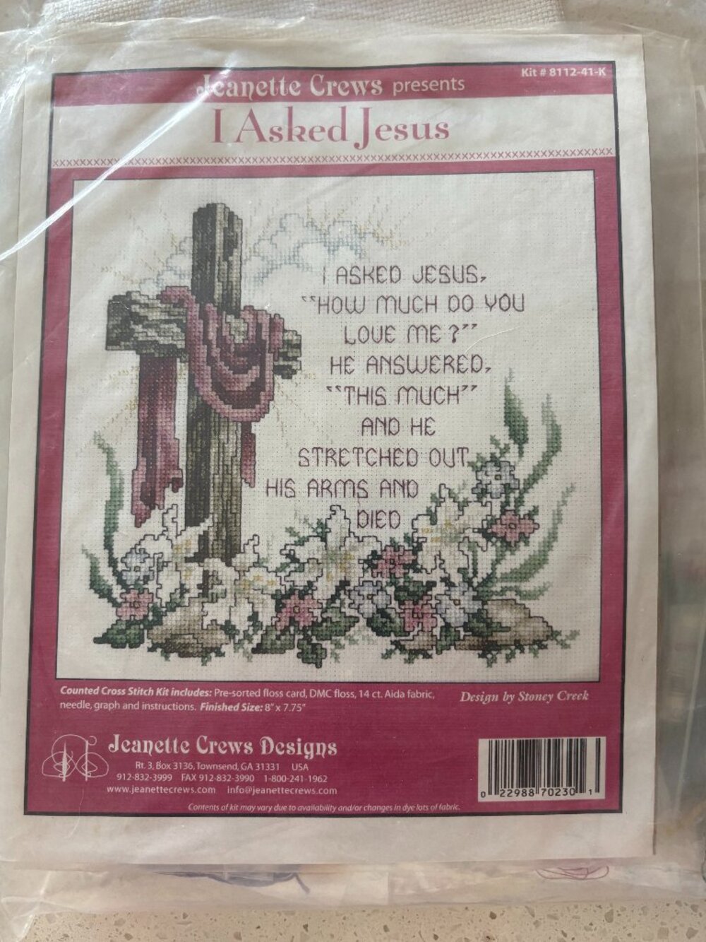 Counted Cross Stitch, I Asked Jesus